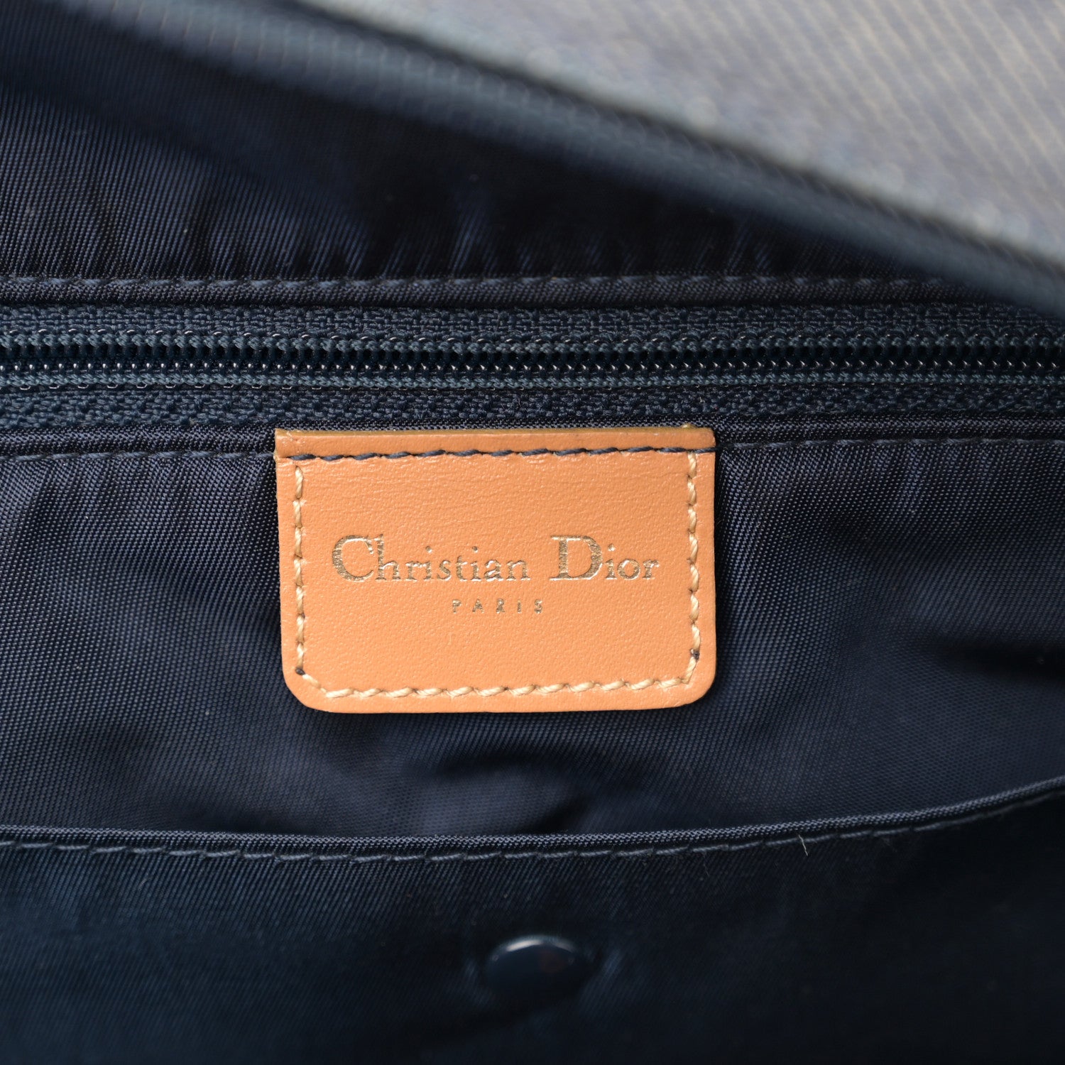 Christian Dior Denim Calfskin Saddle Bowler Blue 6 of 13