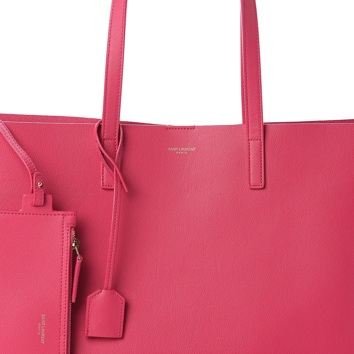Calfskin Large Shopping Tote Fuchsia