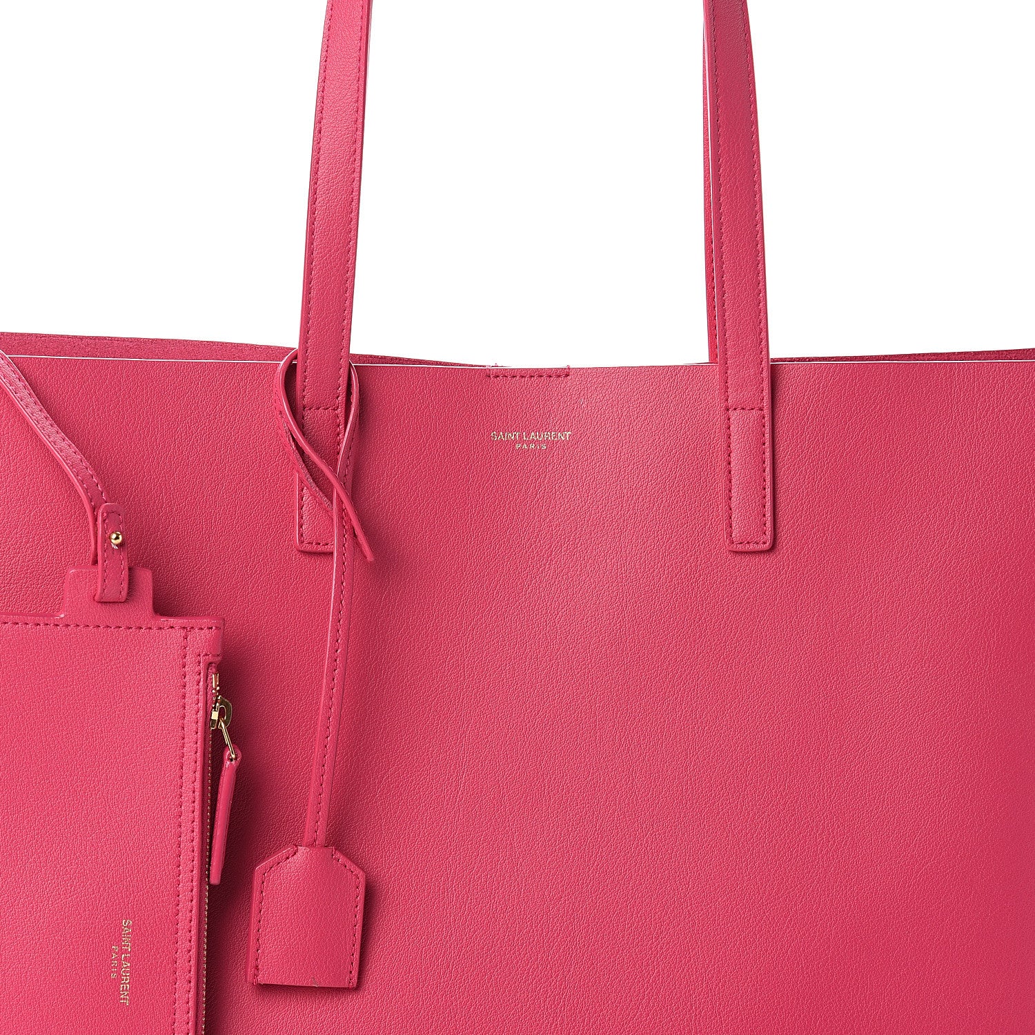 Saint Laurent Calfskin Large Shopping Tote Fuchsia 6 of 8