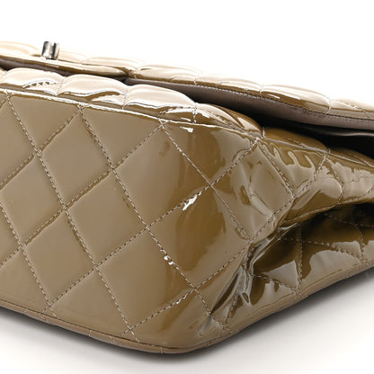 Chanel Patent Calfskin Quilted Jumbo Double Flap Grey 8 of 13