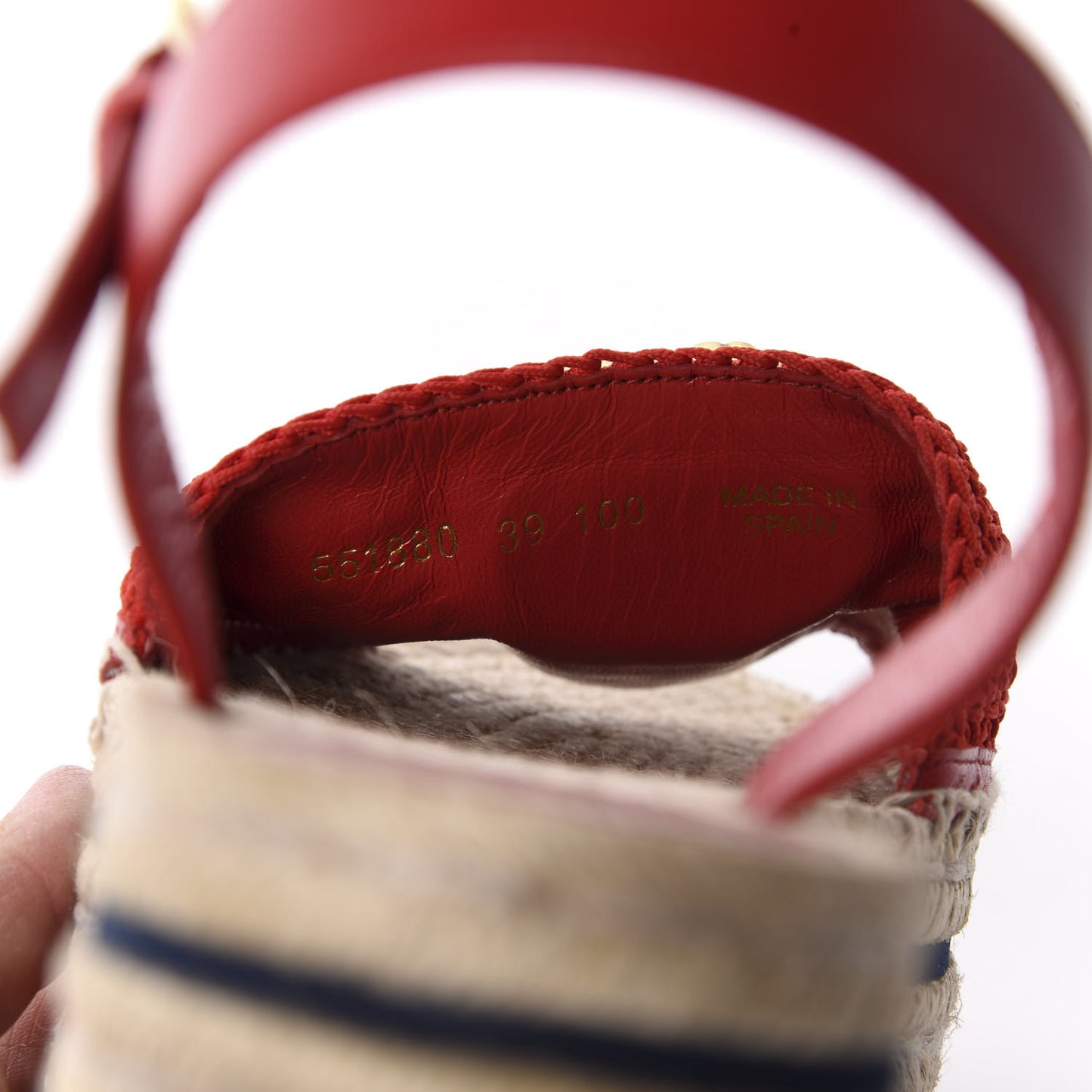 Cotton Malaga Kid Crochet Pearly GG Lilibeth Espadrille Platform Sandals 39 Hibiscus Red