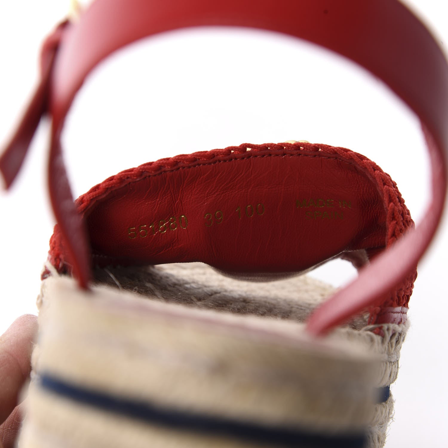 Gucci Cotton Malaga Kid Crochet Pearly GG Lilibeth Espadrille Platform Sandals 39 Hibiscus Red 12 of 13