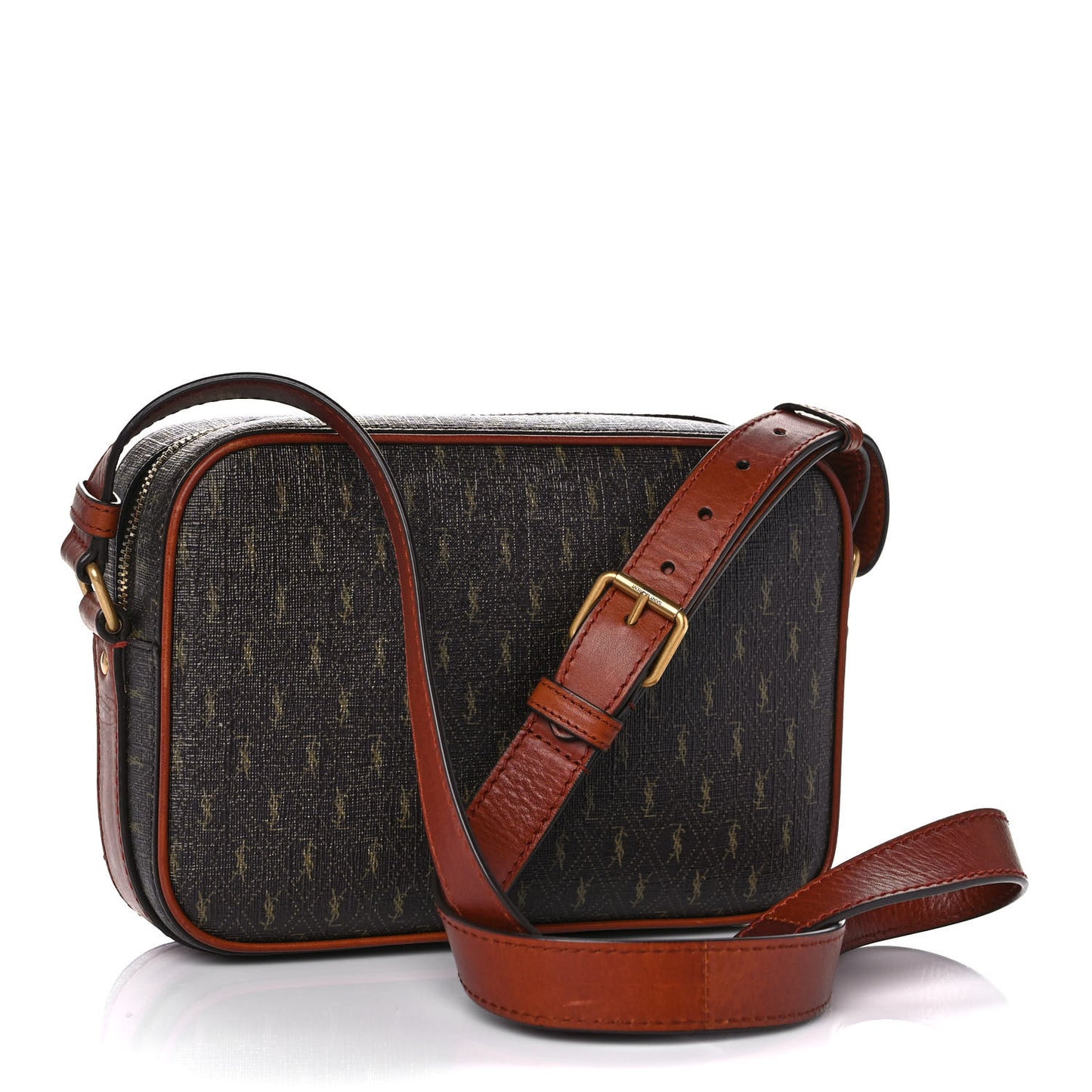 Canvas Smooth Calfskin Le Monogramme Camera Bag Chestnut