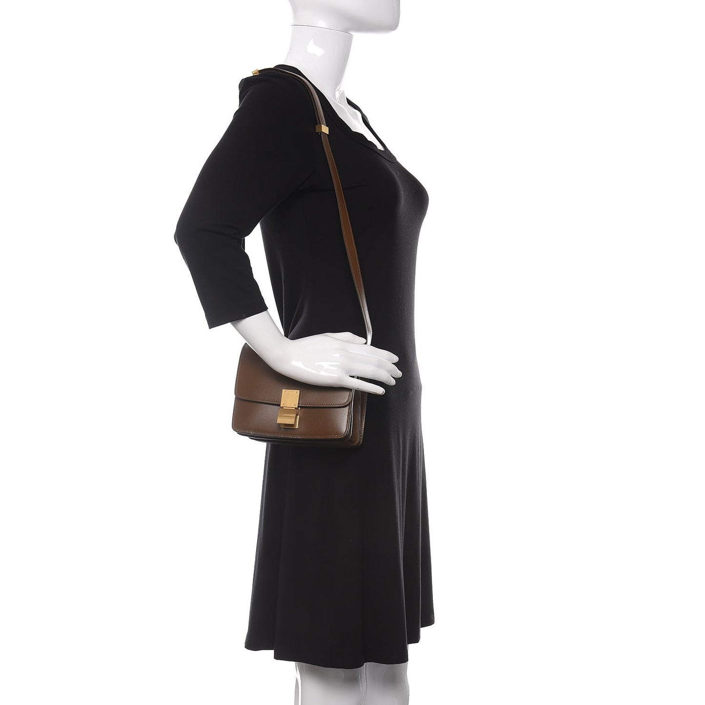 Smooth Calfskin Small Classic Box Flap Bag Camel