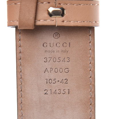 Gucci Calfskin Interlocking G 37mm Belt 105 42 Camelia 7 of 8