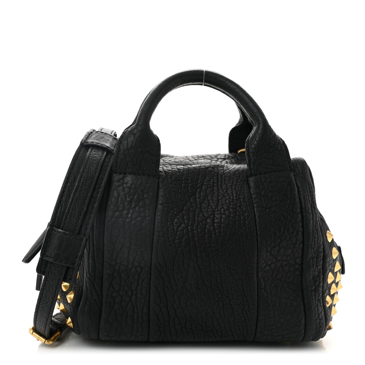 Lambskin Studded Mini Keana Shoulder Bag Black