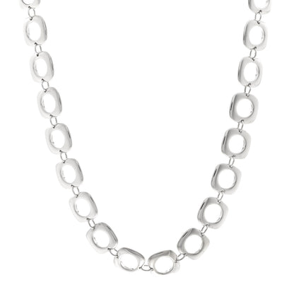 Tiffany Sterling Silver Cushion Square Link Choker Necklace 1 of 5