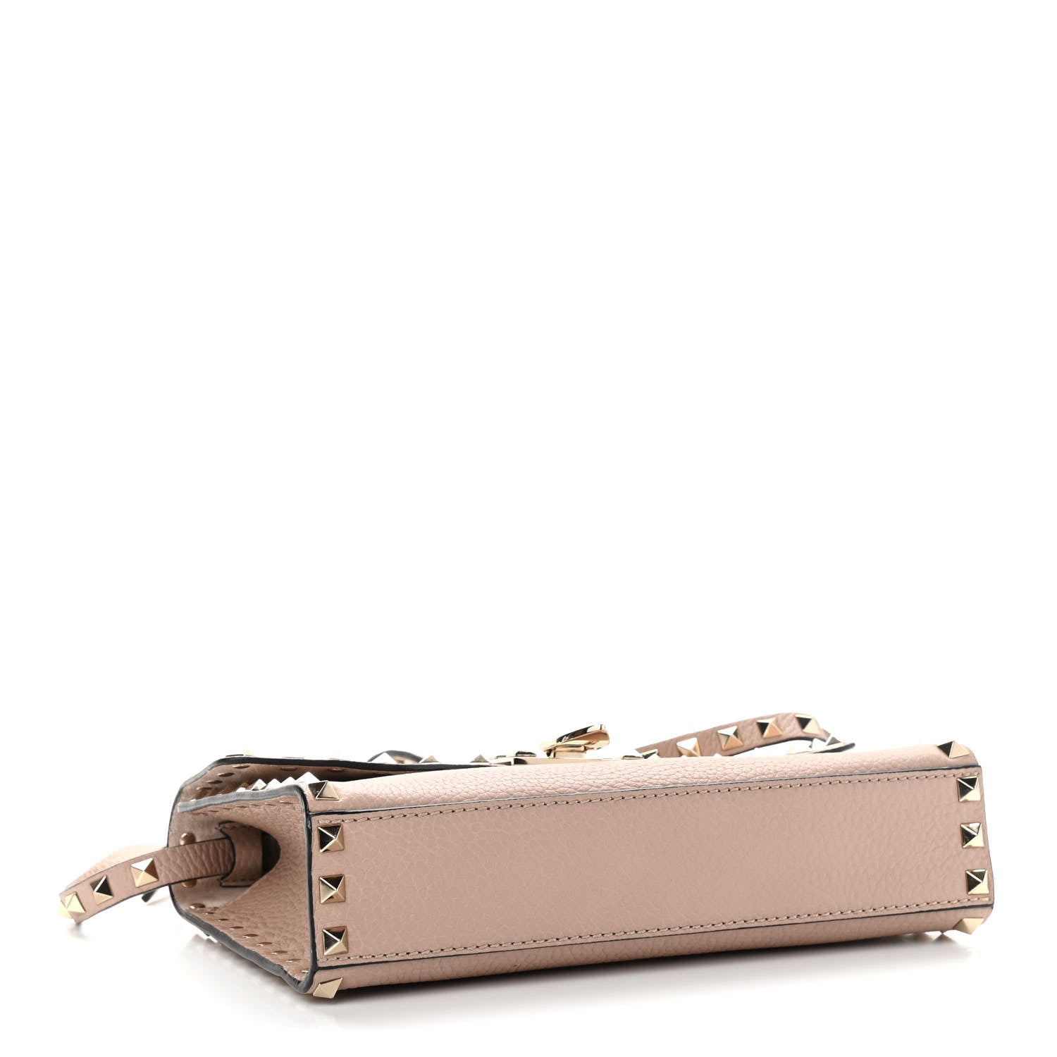 Valentino Garavani Pebbled Calfskin Medium Rockstud Flip Lock Crossbody Bag Poudre 3 of 8