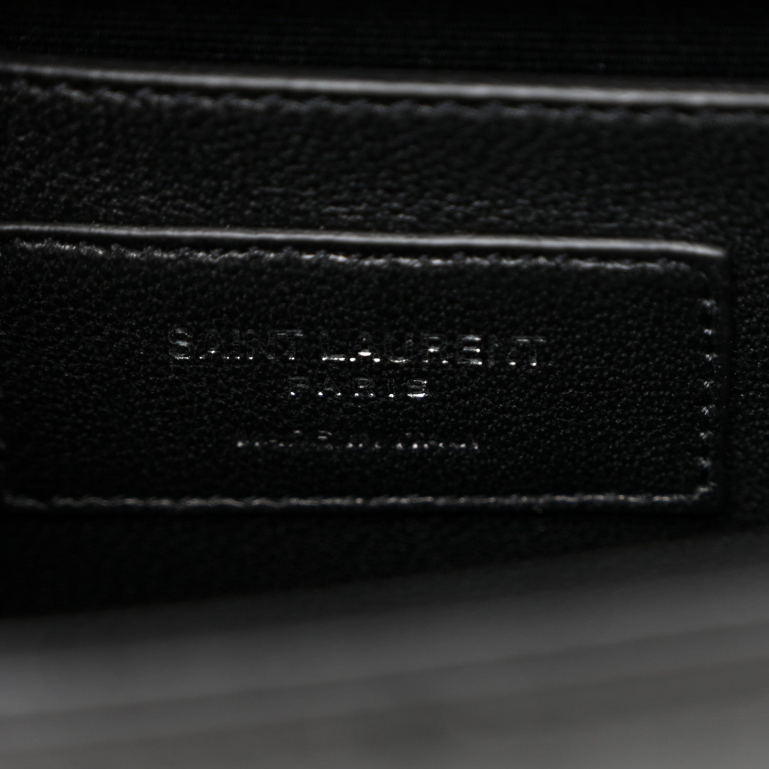 Saint Laurent Calfskin Crocodile Embossed Small Classic Monogram Kate Tassel Satchel Black 6 of 9