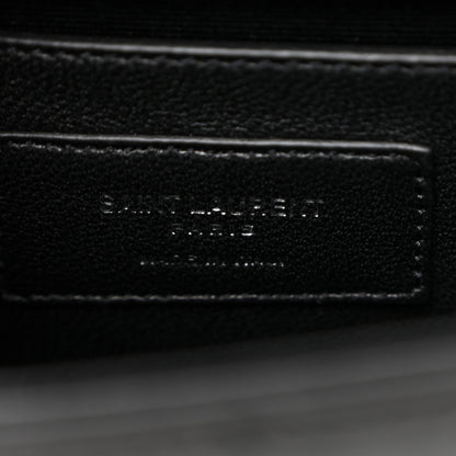 Saint Laurent Calfskin Crocodile Embossed Small Classic Monogram Kate Tassel Satchel Black 6 of 9