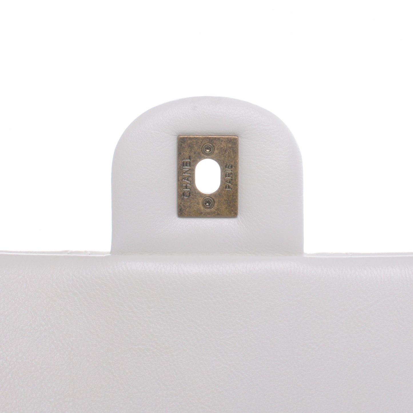 Calfskin CC Crown Medium Flap White