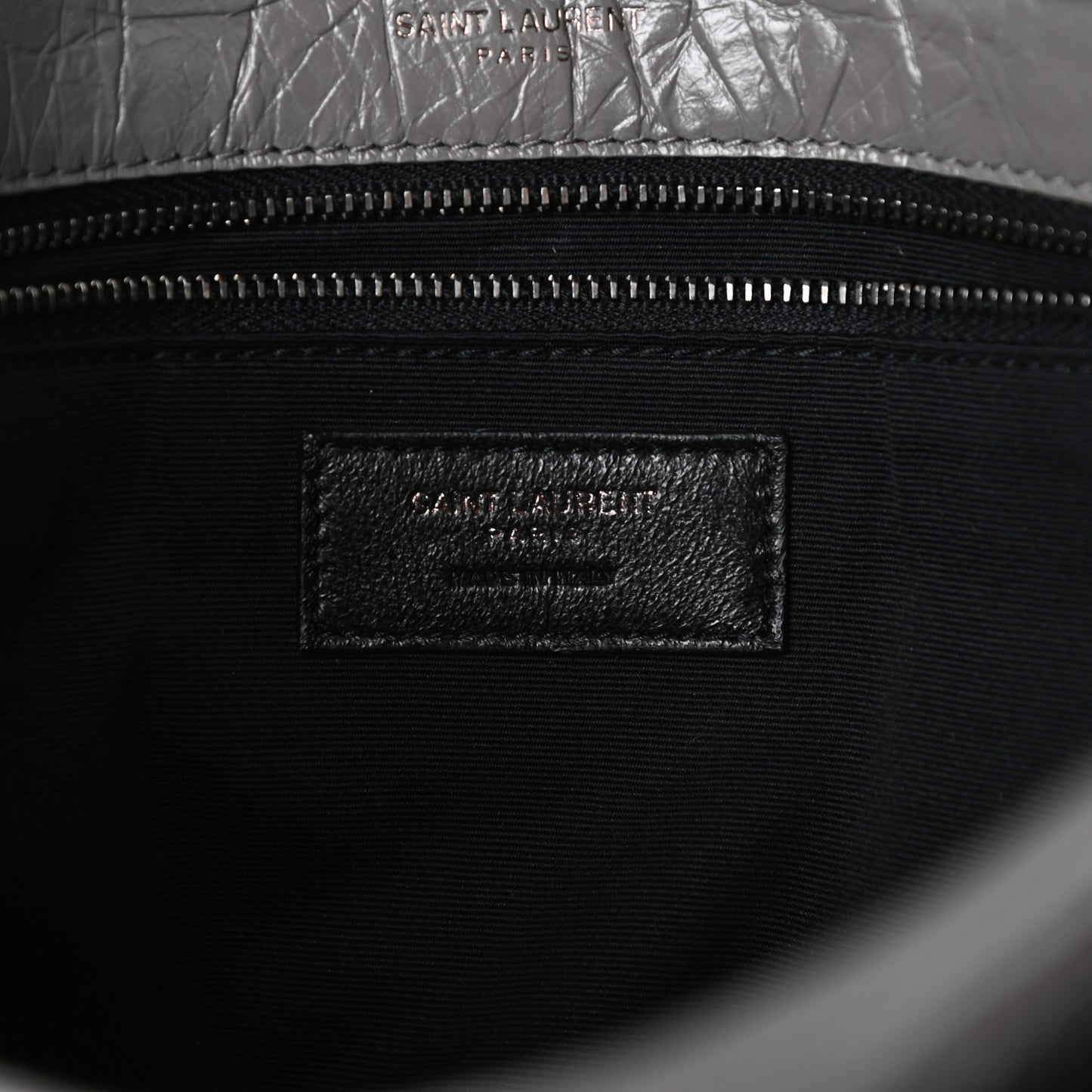 Crinkled Calfskin Matelasse Monogram Medium Niki Chain Satchel Fog