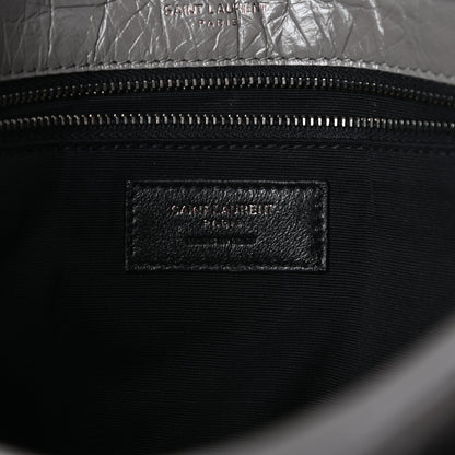 Saint Laurent Crinkled Calfskin Matelasse Monogram Medium Niki Chain Satchel Fog 6 of 9