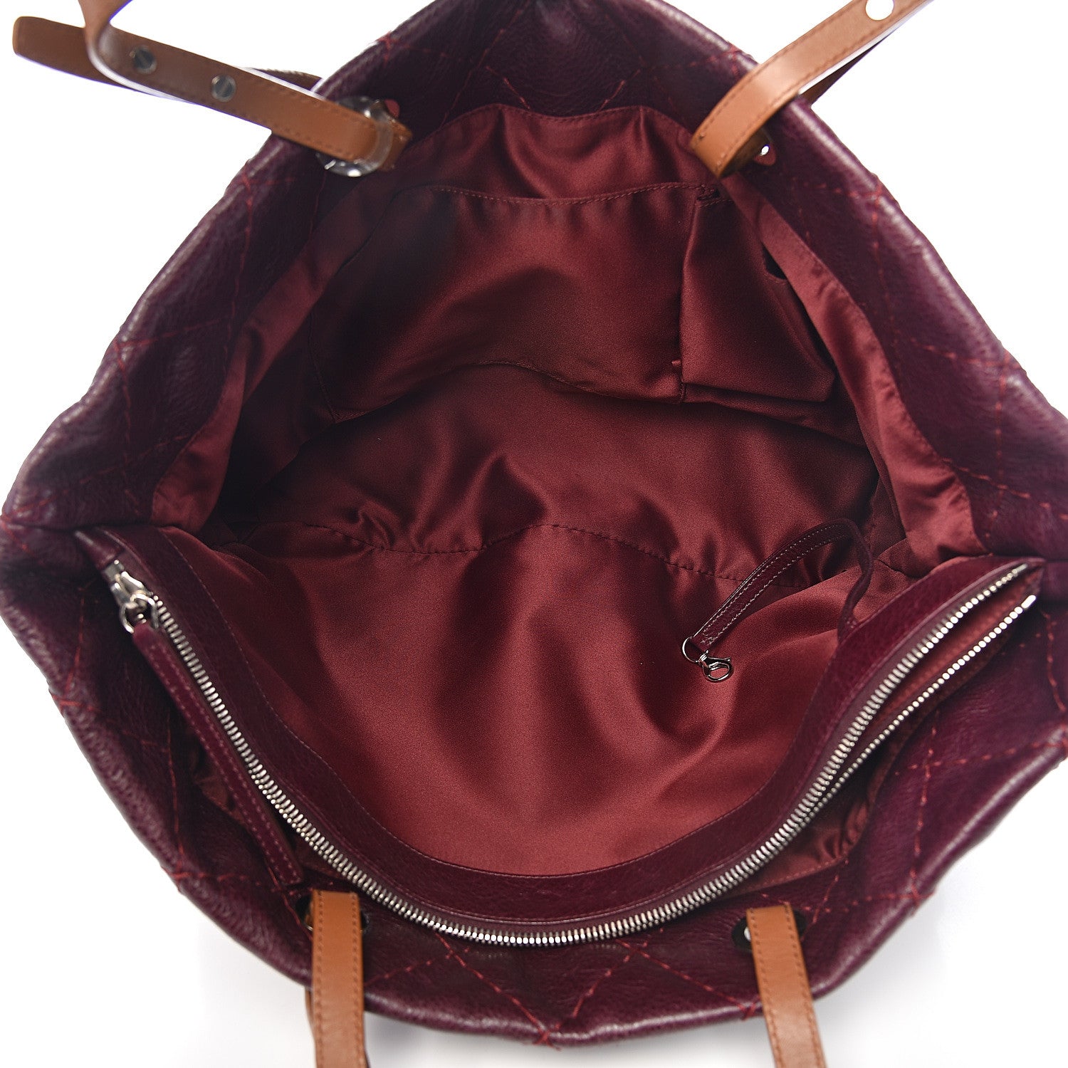 Chanel Glazed Calfskin Large On the Road Tote Plum 5 of 11