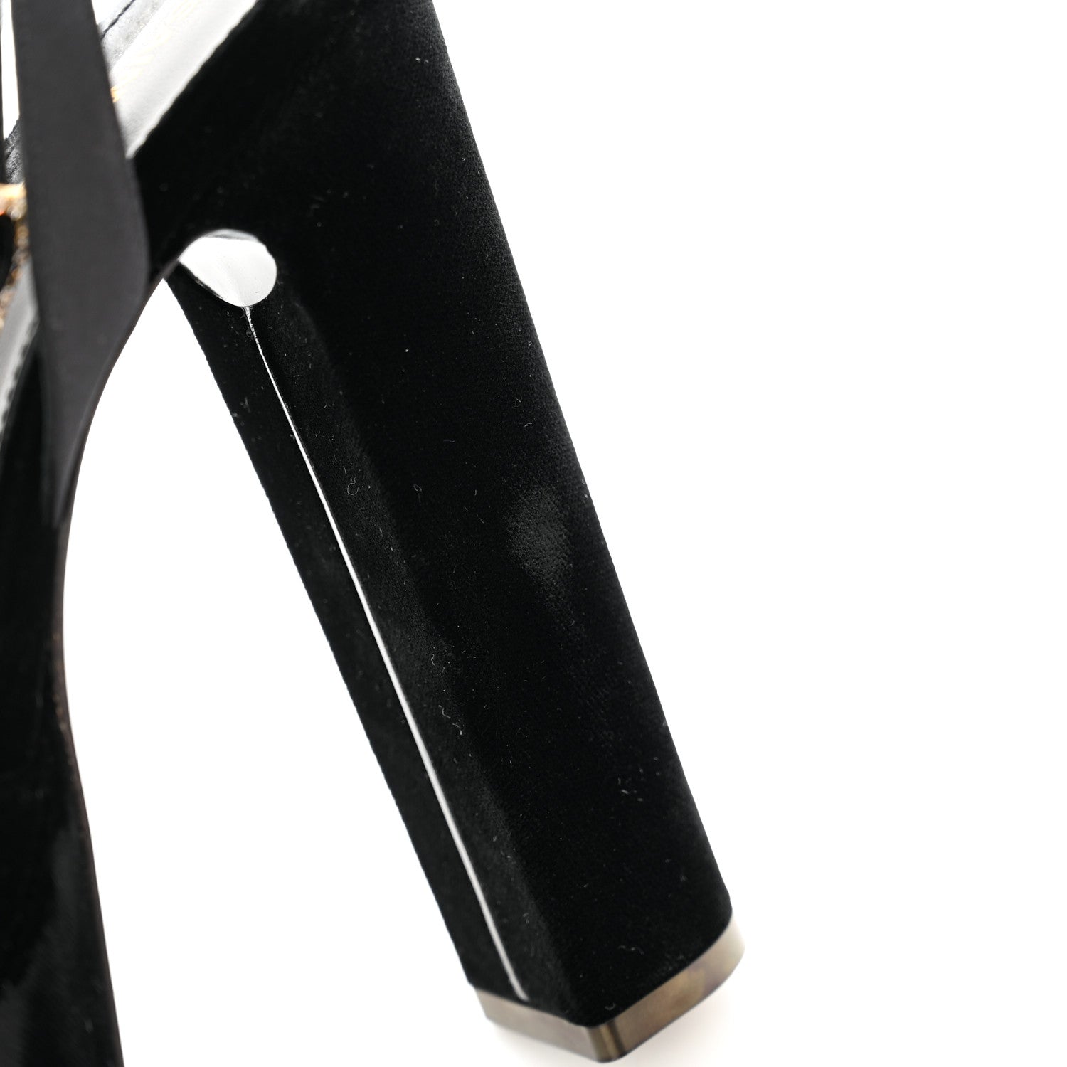 Saint Laurent Velvet Jodie Platform Sandals 36 Black 13 of 14