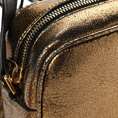 Saint Laurent Calfskin Lame Monogram Small Lou Camera Bag Gold Olive 15 of 15