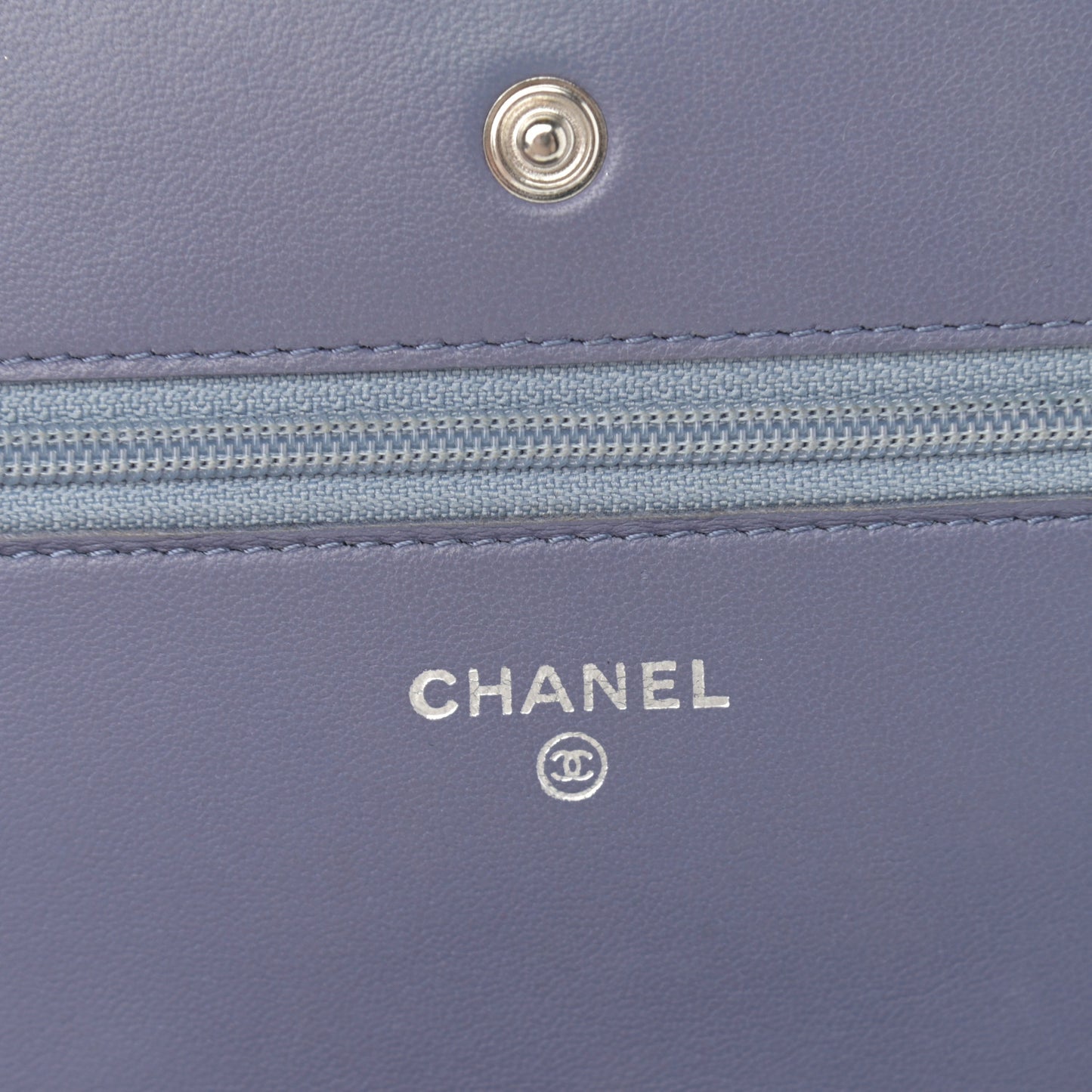 Lambskin Quilted Wallet On Chain WOC Lavender