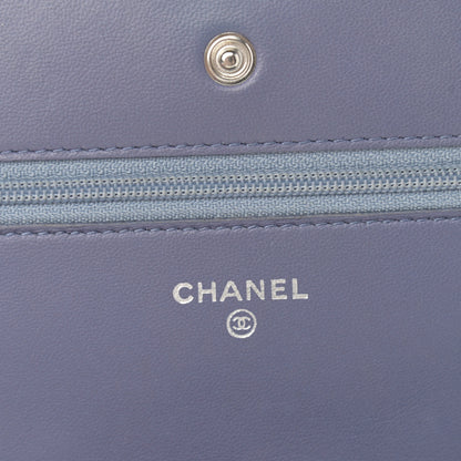 Chanel Lambskin Quilted Wallet On Chain WOC Lavender 6 of 14