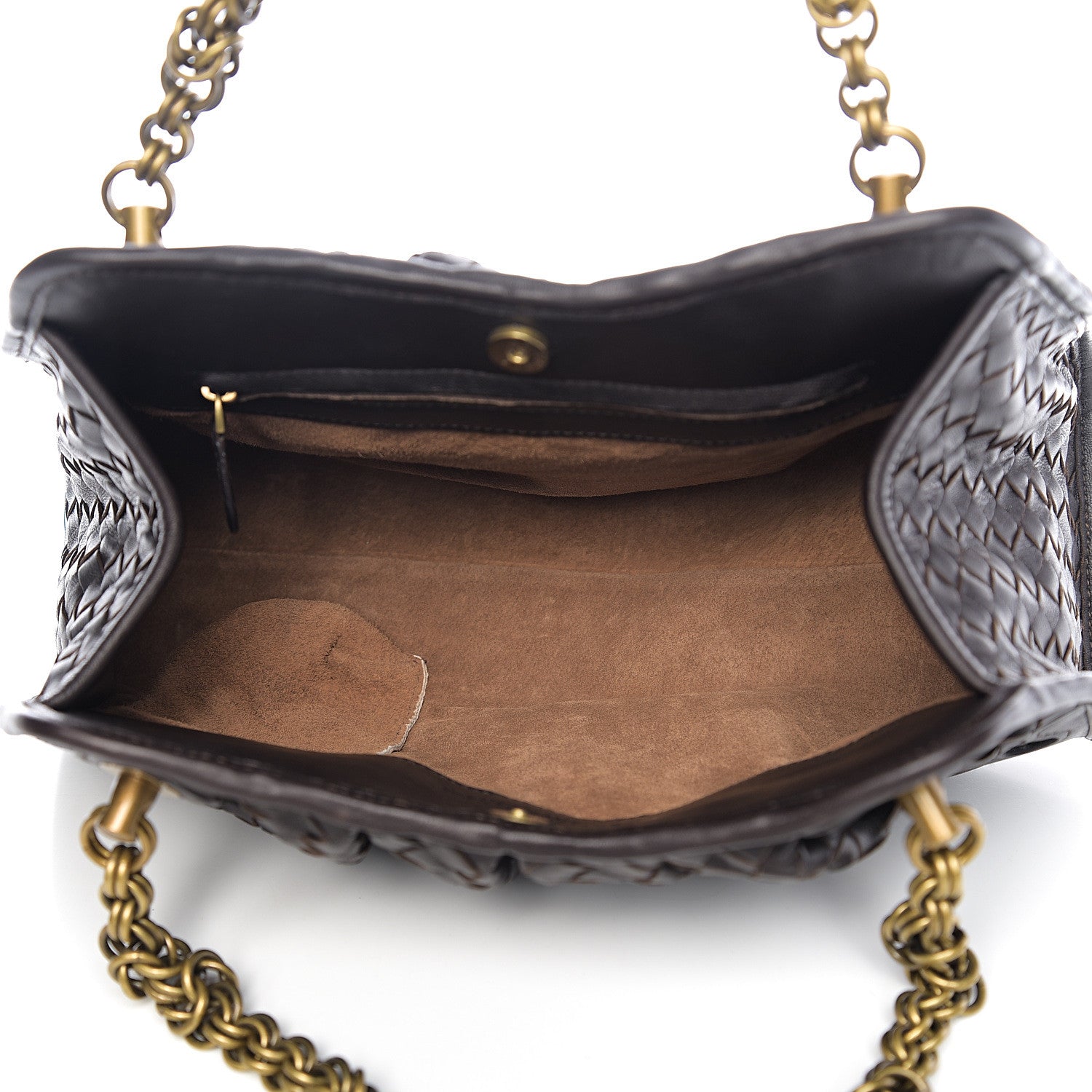 Bottega Veneta Nappa Intrecciato Small Chain Shoulder Bag Moro 4 of 8