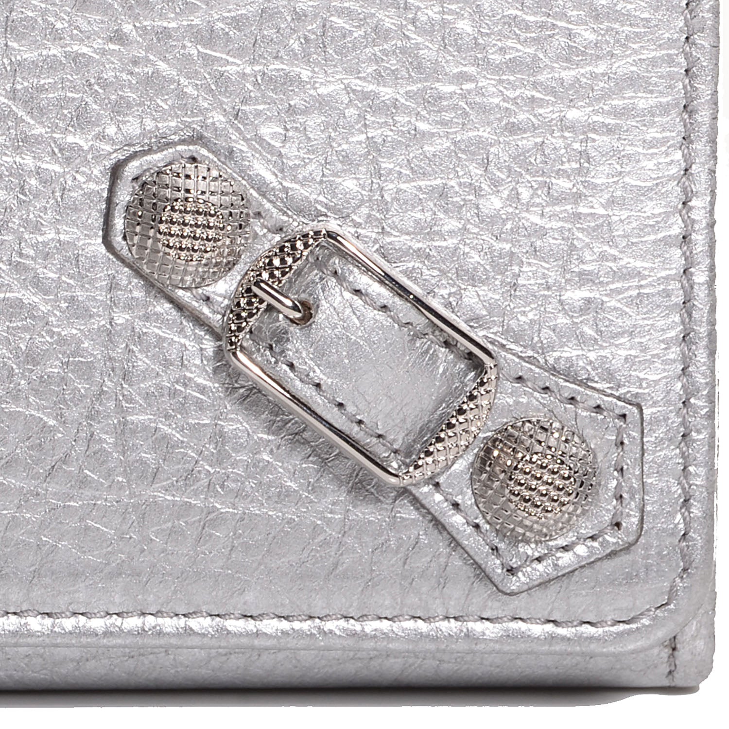 Balenciaga Agneau Giant 12 Silver Hardware Money Wallet Gris Aluminum 4 of 8