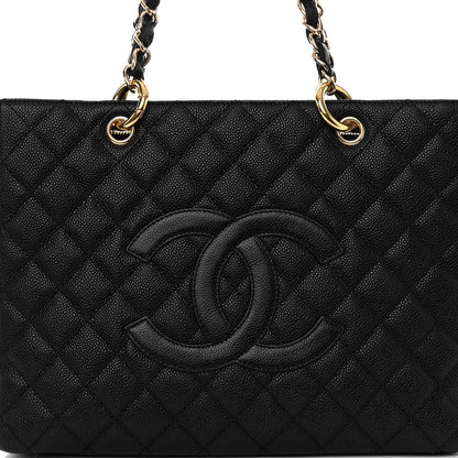 Chanel Caviar Quilted Grand Shopping Tote GST Black 7 of 9