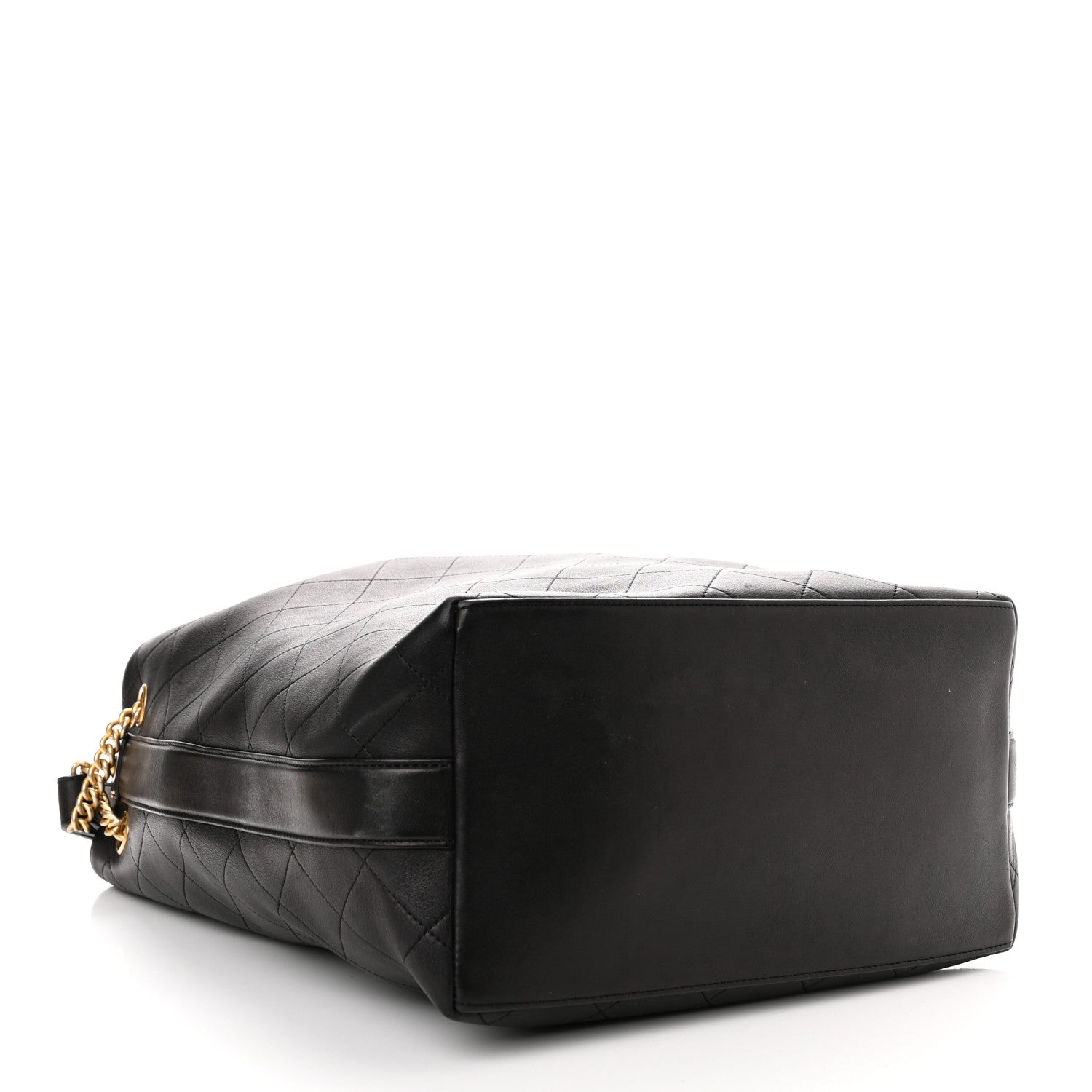 Chanel Calfskin Quilted Small On My Shoulder Drawstring Bag Black 3 of 9
