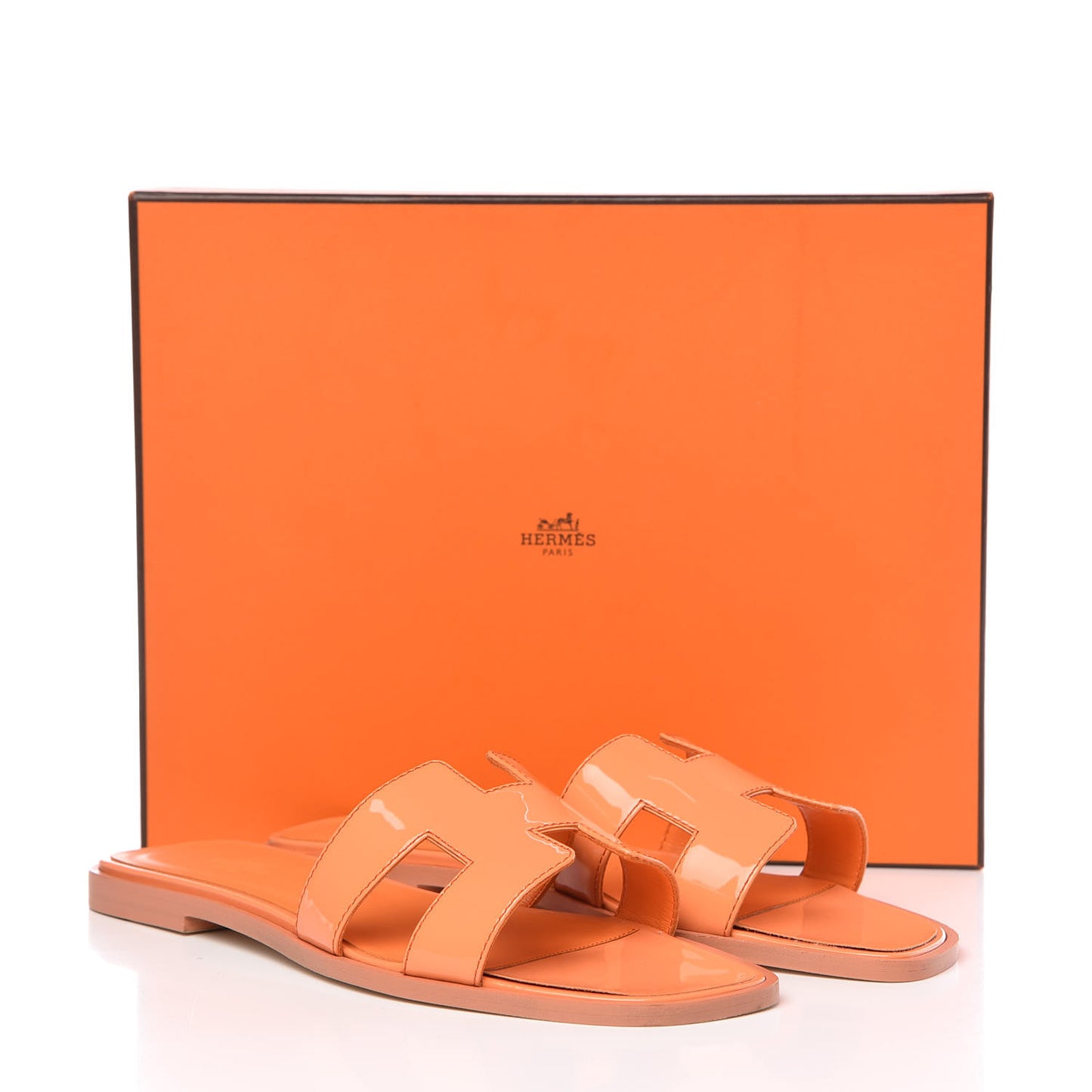 Patent Oran Sandals 38 Orange Melon