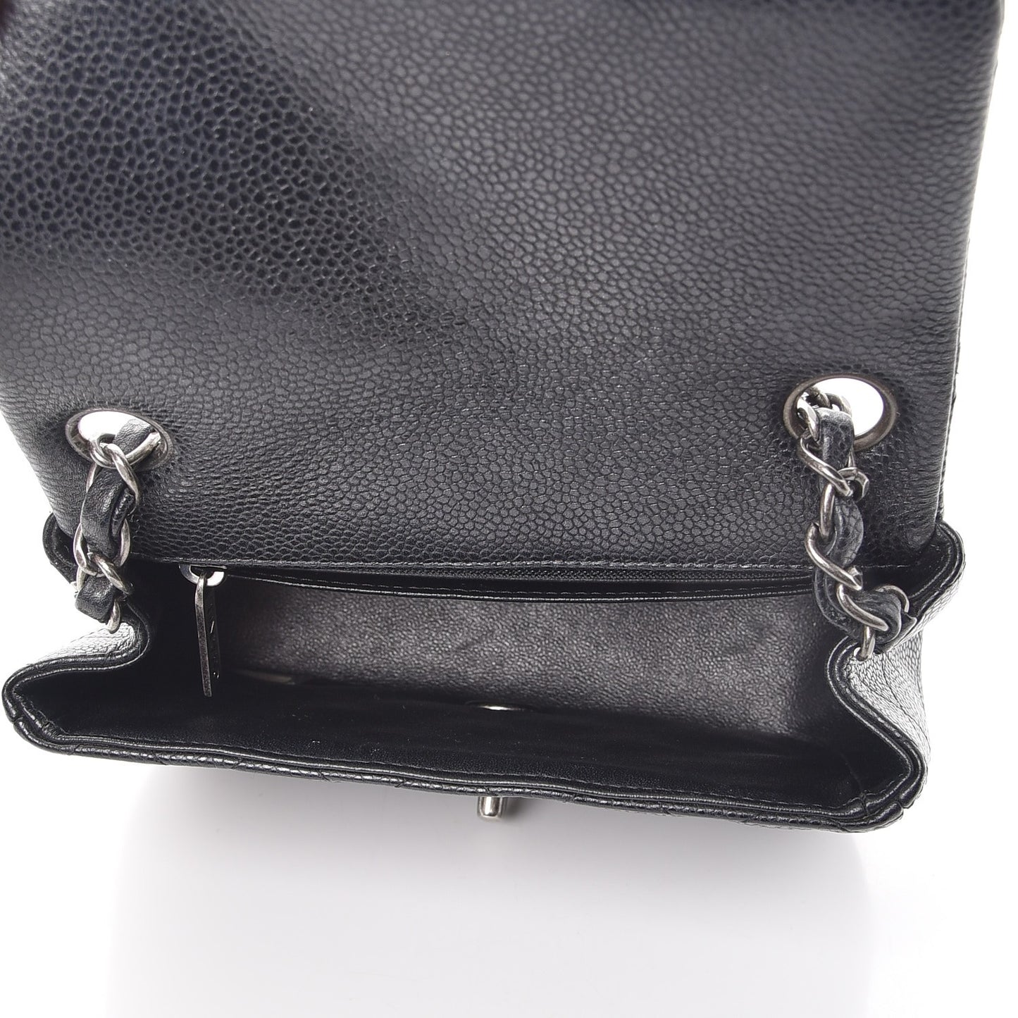 Caviar Quilted Mini Square Flap Black