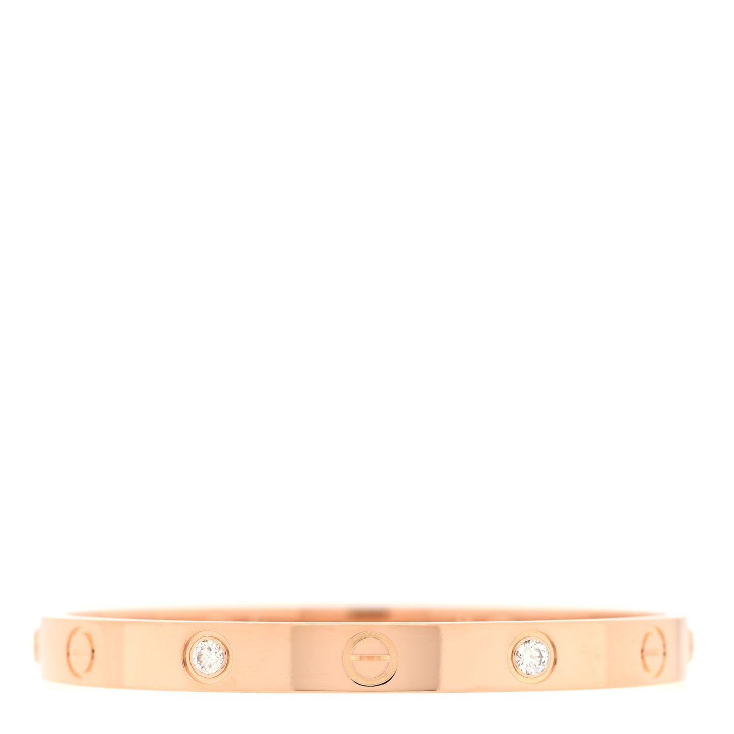 18K Pink Gold 4 Diamond LOVE Bracelet 16