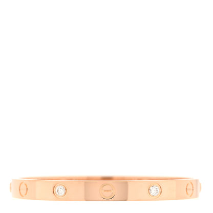 Cartier 18K Pink Gold 4 Diamond LOVE Bracelet 16 2 of 6