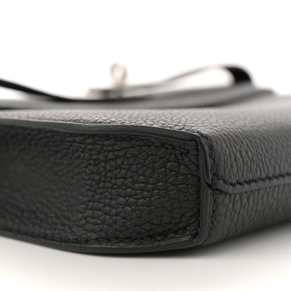 Hermes Togo Verso Kelly Depeches 25 Pouch Black Bamboo 9 of 12