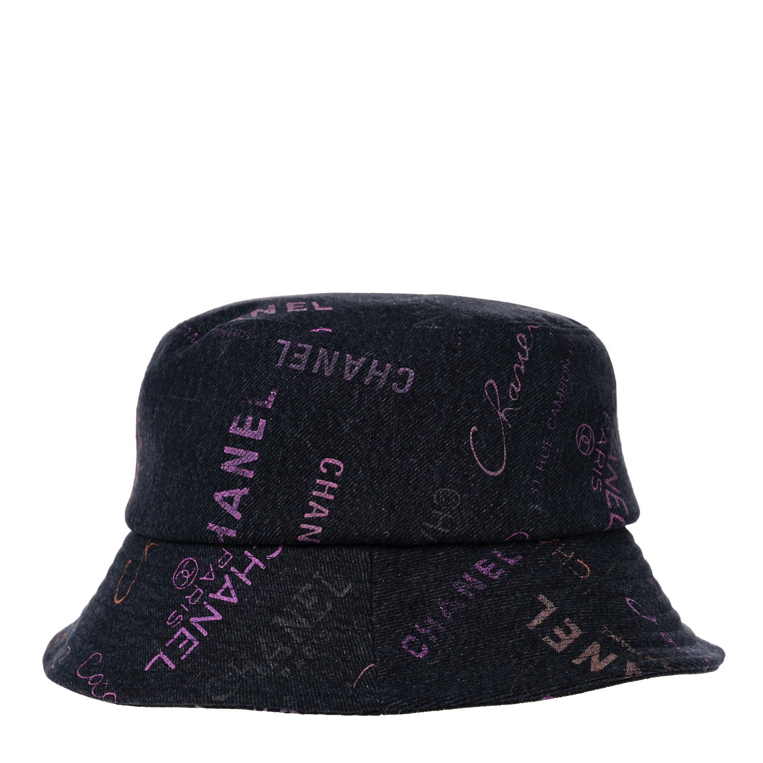 Chanel Denim Mood Cloche Bucket Hat M Black 3 of 8