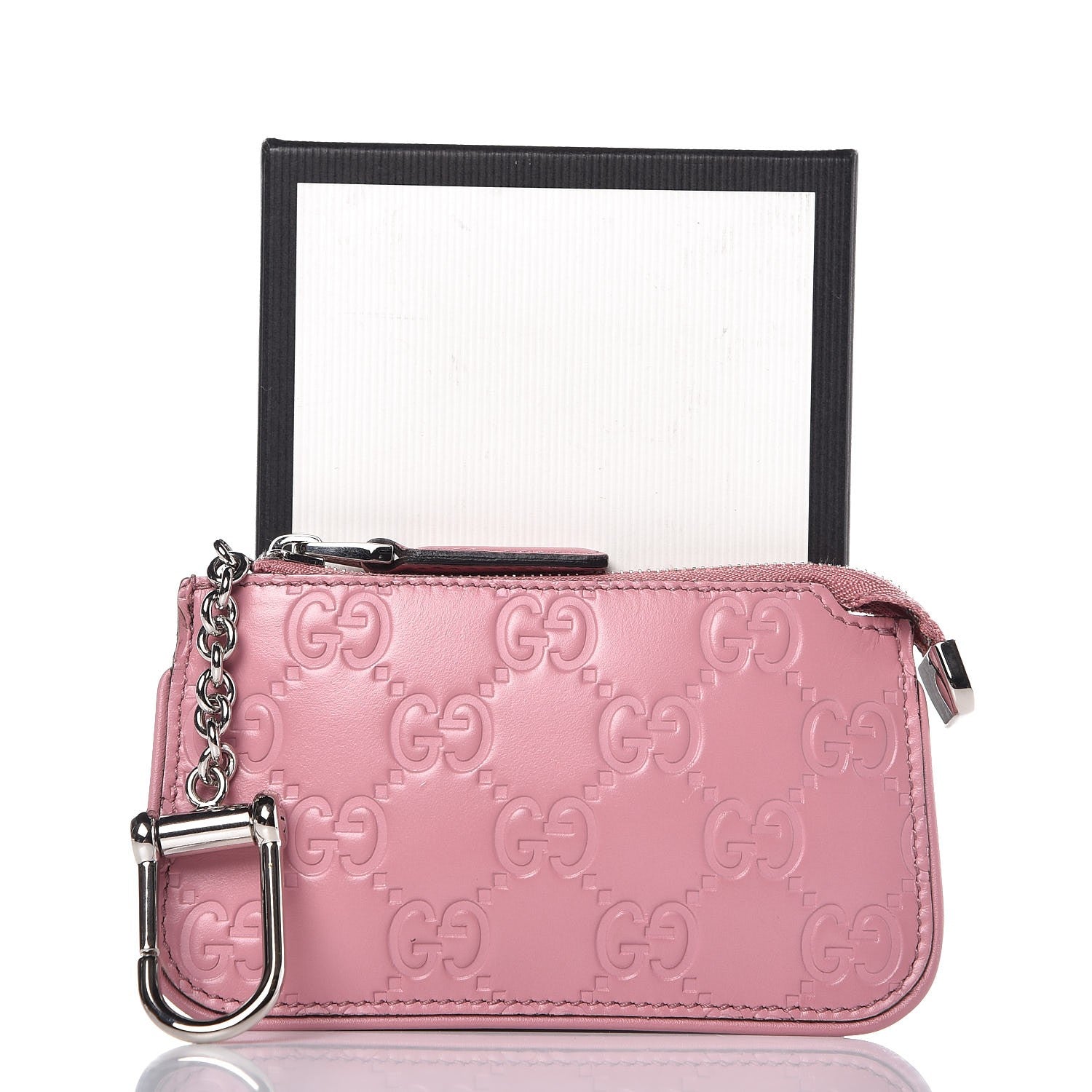 Gucci Guccissima Signature Key Case Carmine Rose 9 of 9