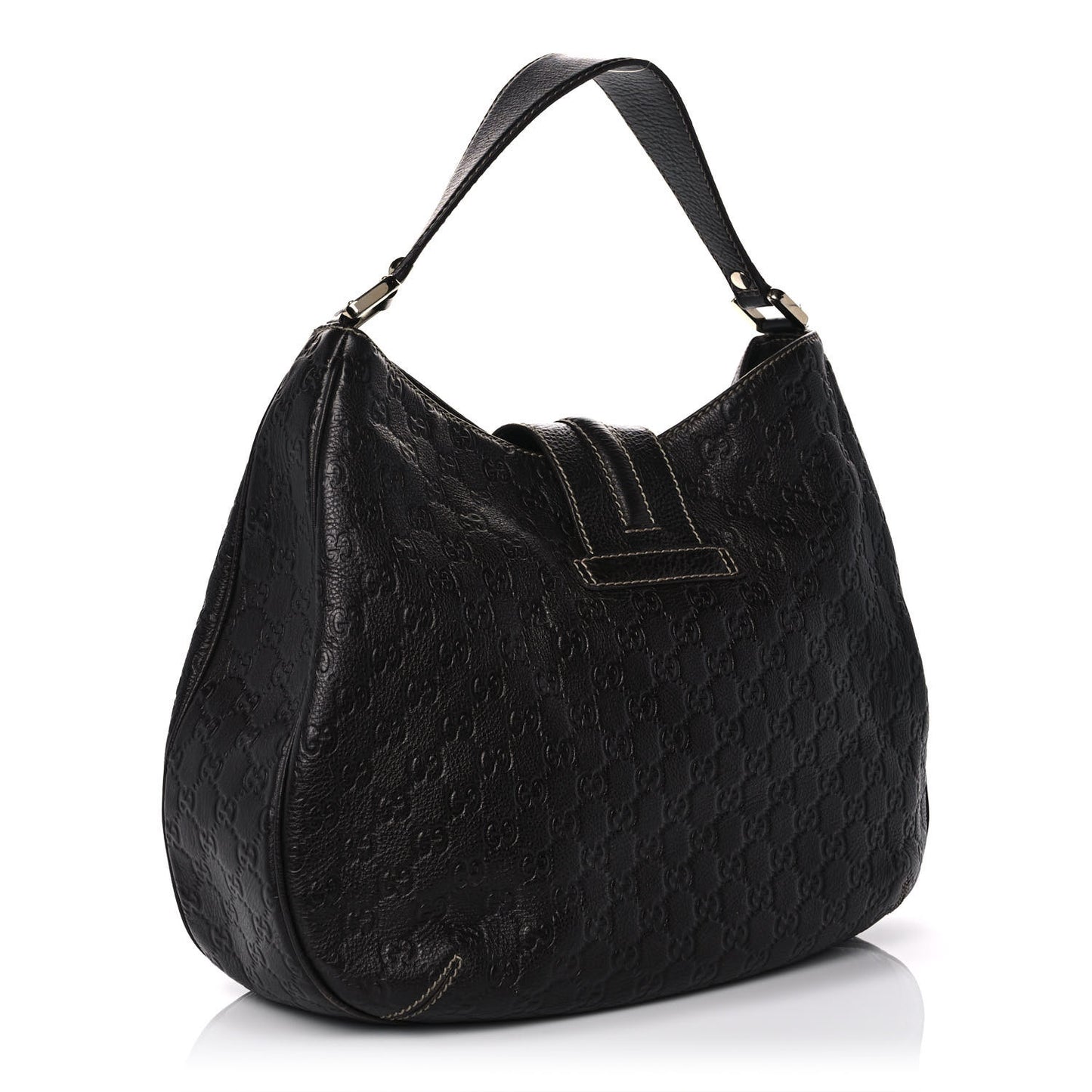 Guccissima Large New Ladies Web Hobo Black