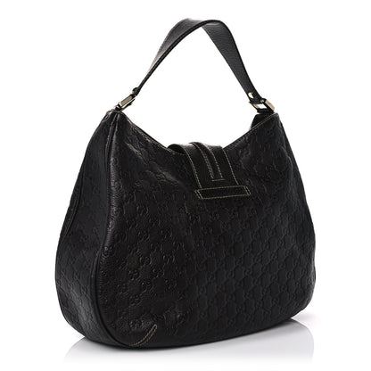 Gucci Guccissima Large New Ladies Web Hobo Black 3 of 11