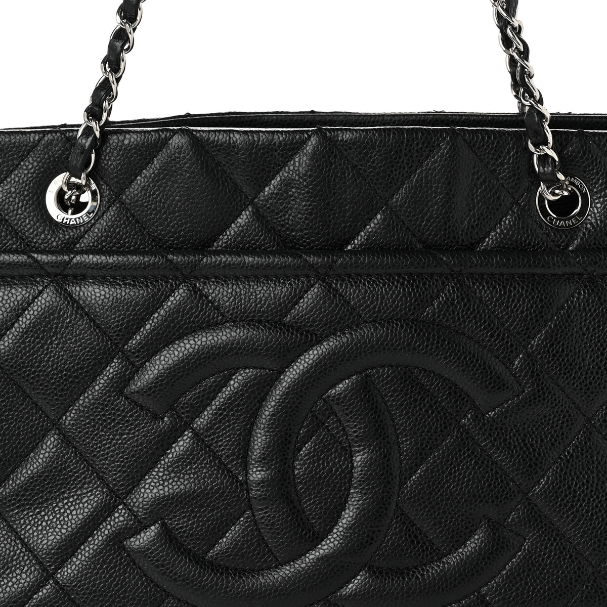 Caviar Quilted Timeless CC Soft Tote Black