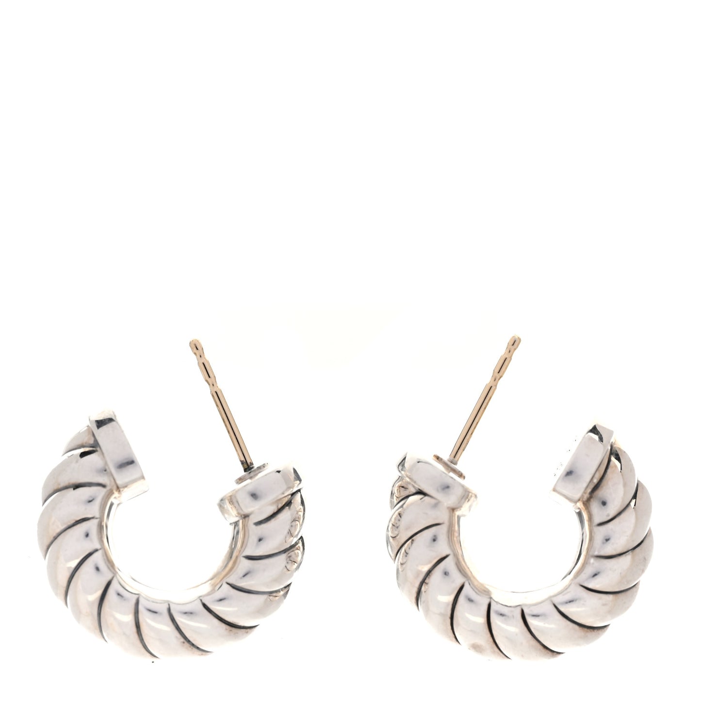 Sterling Silver Sculpted Cable Classics Hoop Earrings