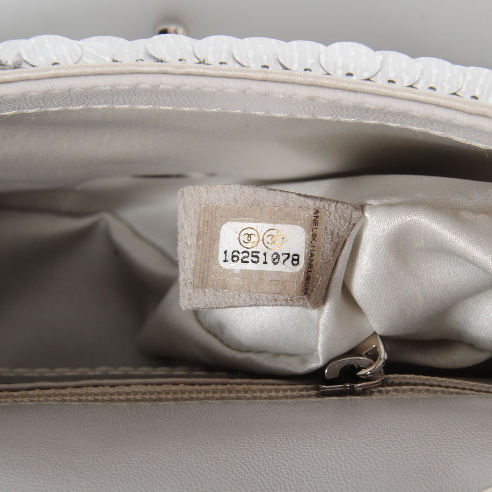 Chanel Sequin Paillette Small Flap Silver 7 of 8
