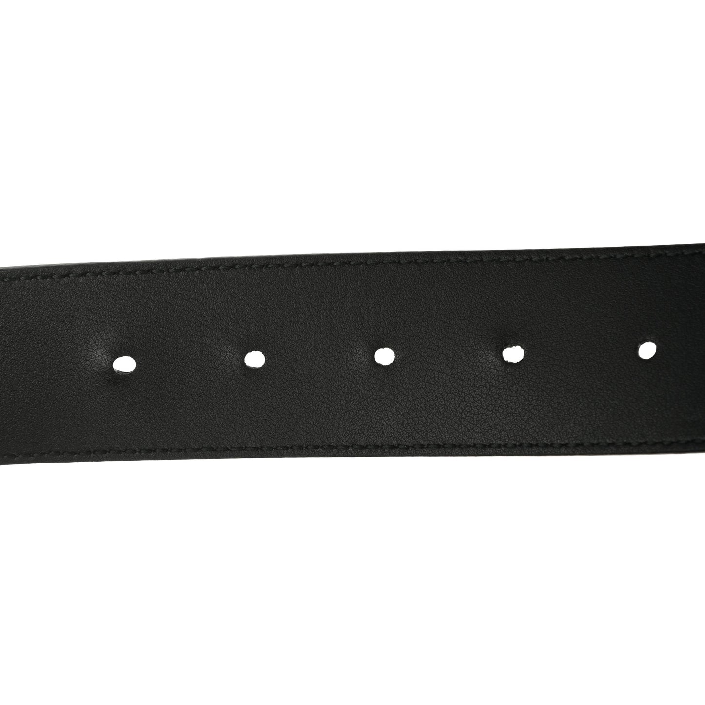 Textured Dollar Calfskin Nickel Double G 40mm Belt 95 38 Black