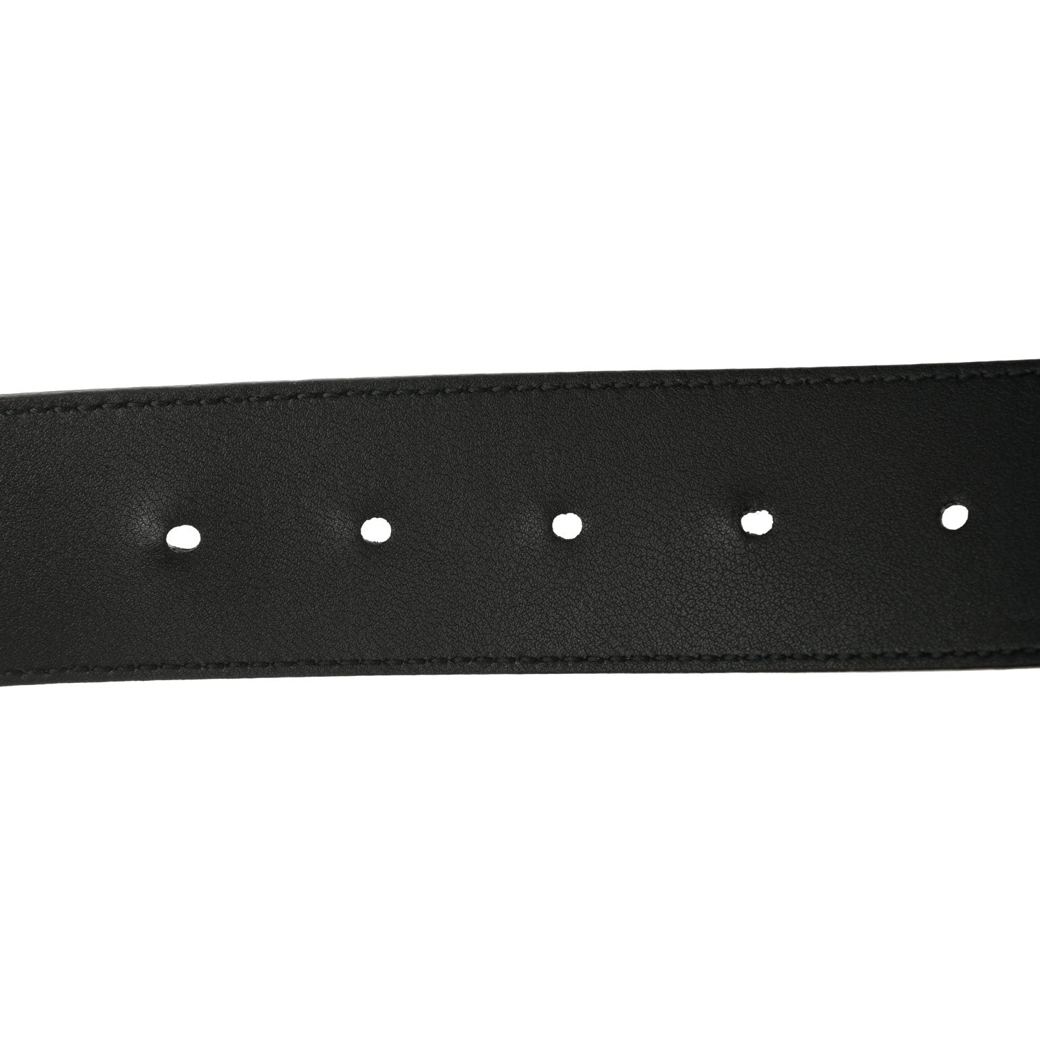 Gucci Textured Dollar Calfskin Nickel Double G 40mm Belt 95 38 Black 4 of 5