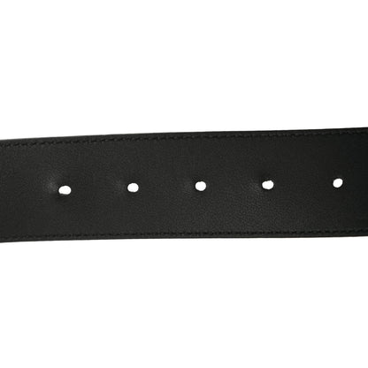 Gucci Textured Dollar Calfskin Nickel Double G 40mm Belt 95 38 Black 4 of 5