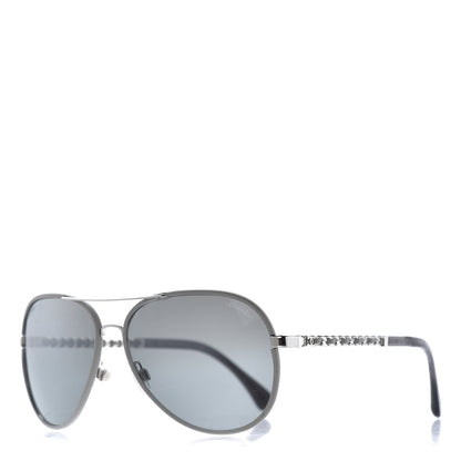 Chanel Polarized Pilot Winter Sunglasses 4219 Gray 1 of 8