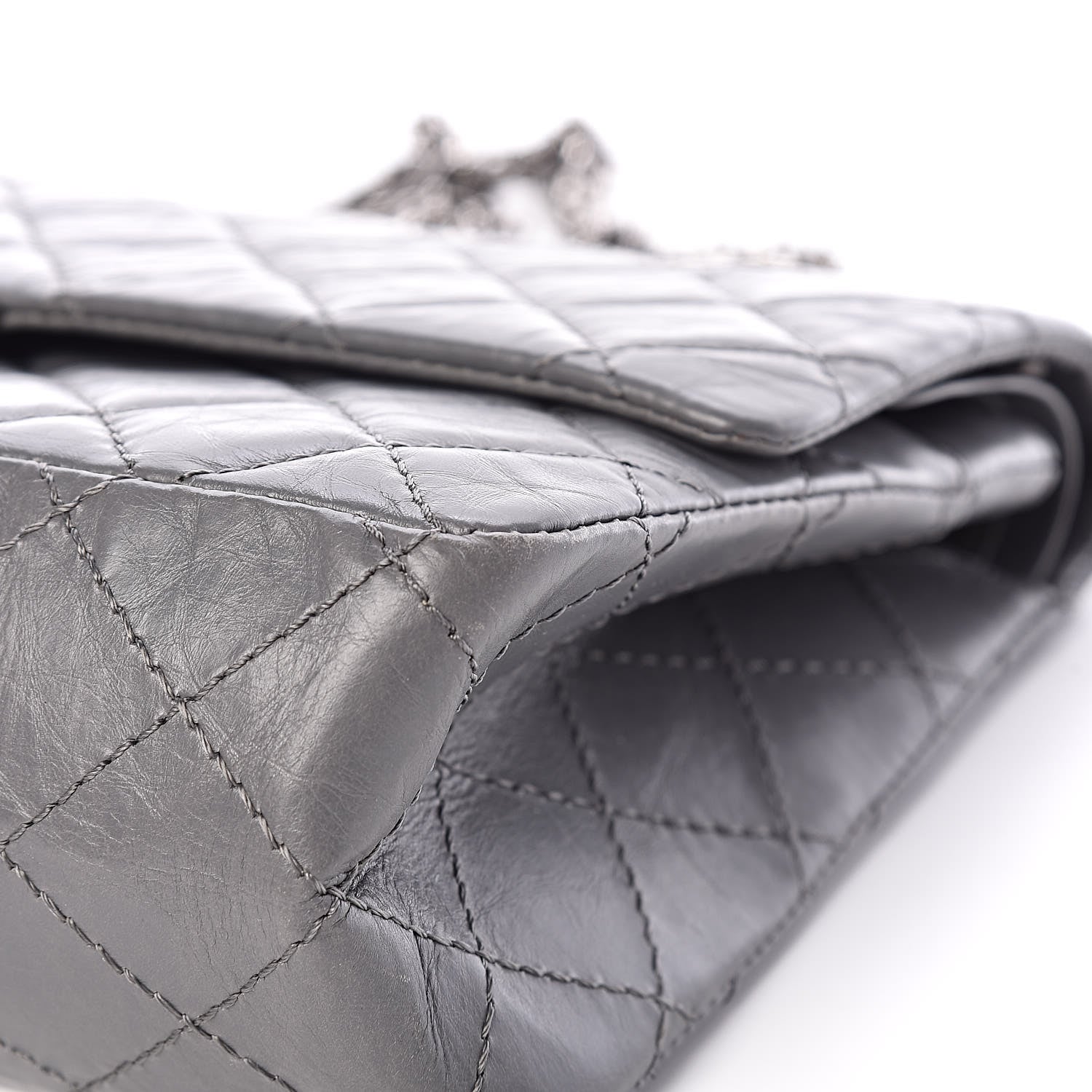 Chanel Aged Calfskin Quilted 2.55 Reissue 226 Flap Grey 12 of 20