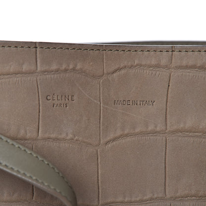 Celine Crocodile Embossed Nubuck Small Belt Cabas Phantom Beige 11 of 11