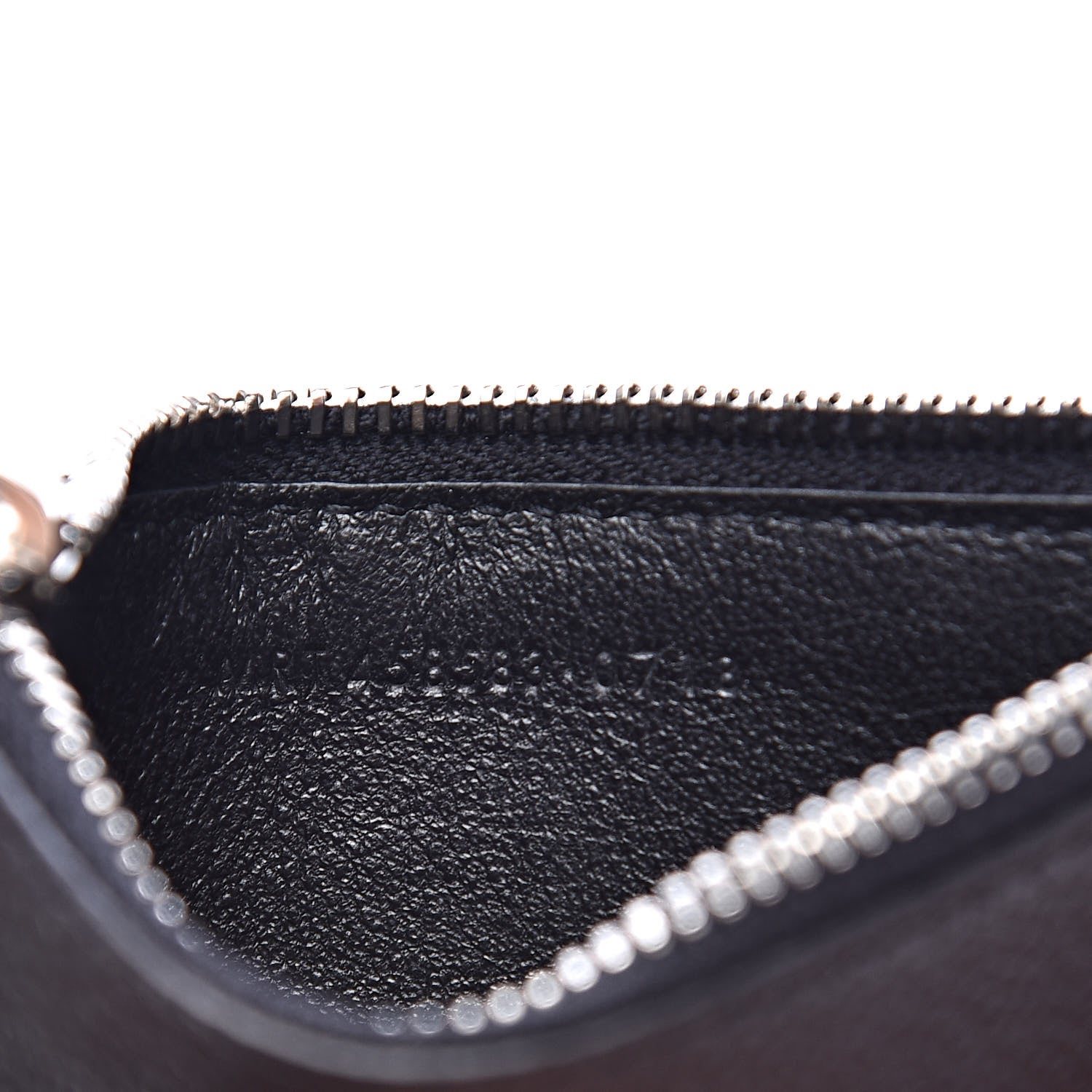 Saint Laurent Grained Calfskin 5 Fragments Zip Pouch Card Holder Black 7 of 8