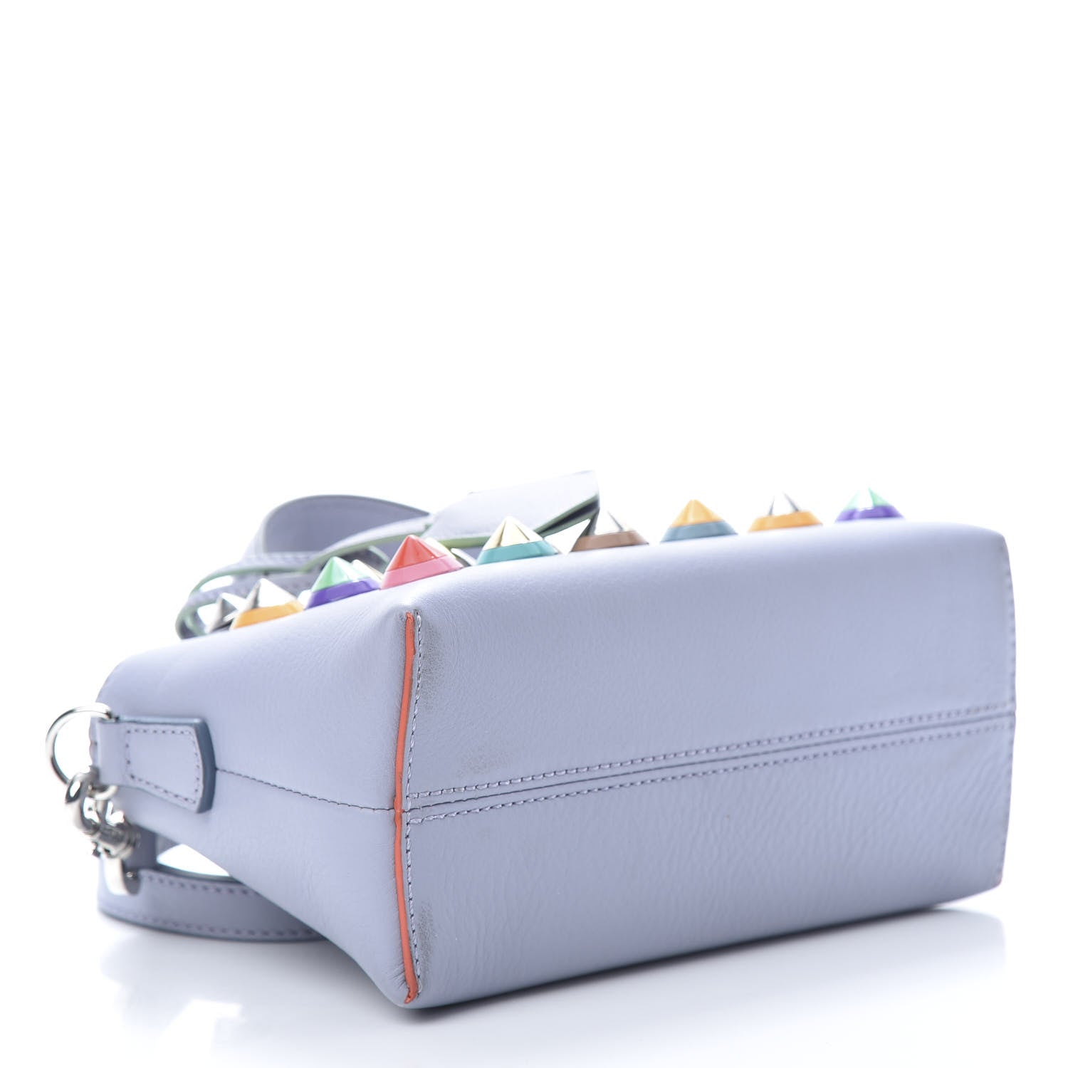 Fendi Vitello Dolce Studded Mini By The Way Boston Bag Light Purple Multicolor 4 of 13