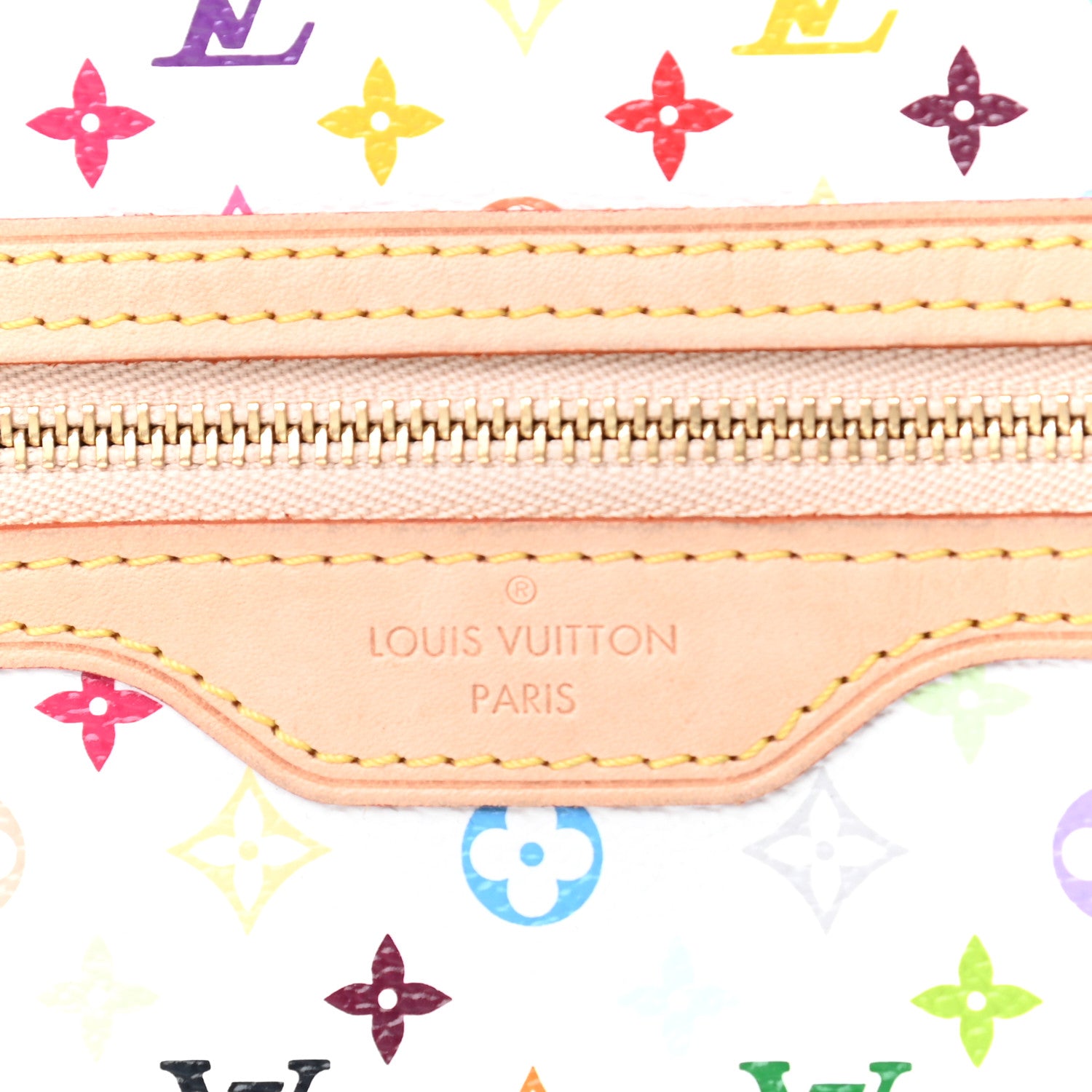 Louis Vuitton Monogram Multicolor Pochette Plate GM White 6 of 7