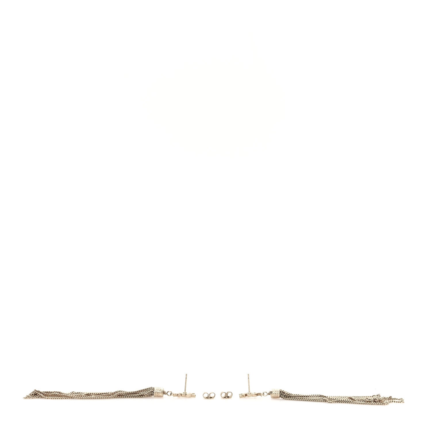 Saint Laurent Metal Monogram Loulou Tassel Earrings Gold 3 of 3