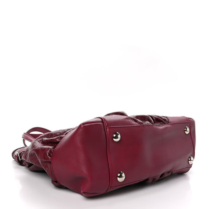Gucci Horsebit Embossed Full Moon Tote Red 4 of 10