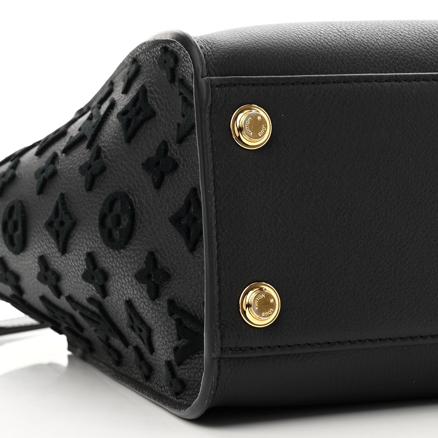 Louis Vuitton Calfskin Monogram Tufting On My Side Black 8 of 9